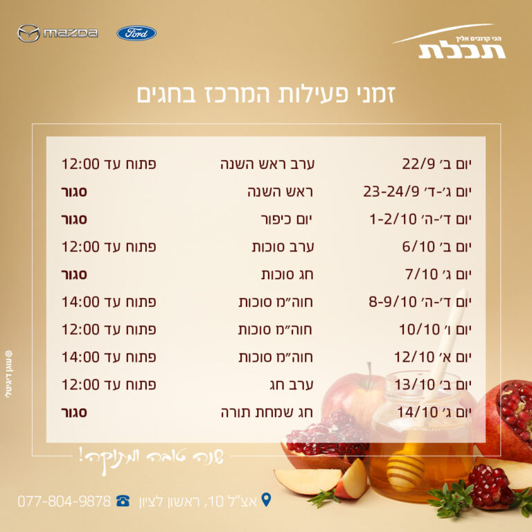 לוז חגים-2025